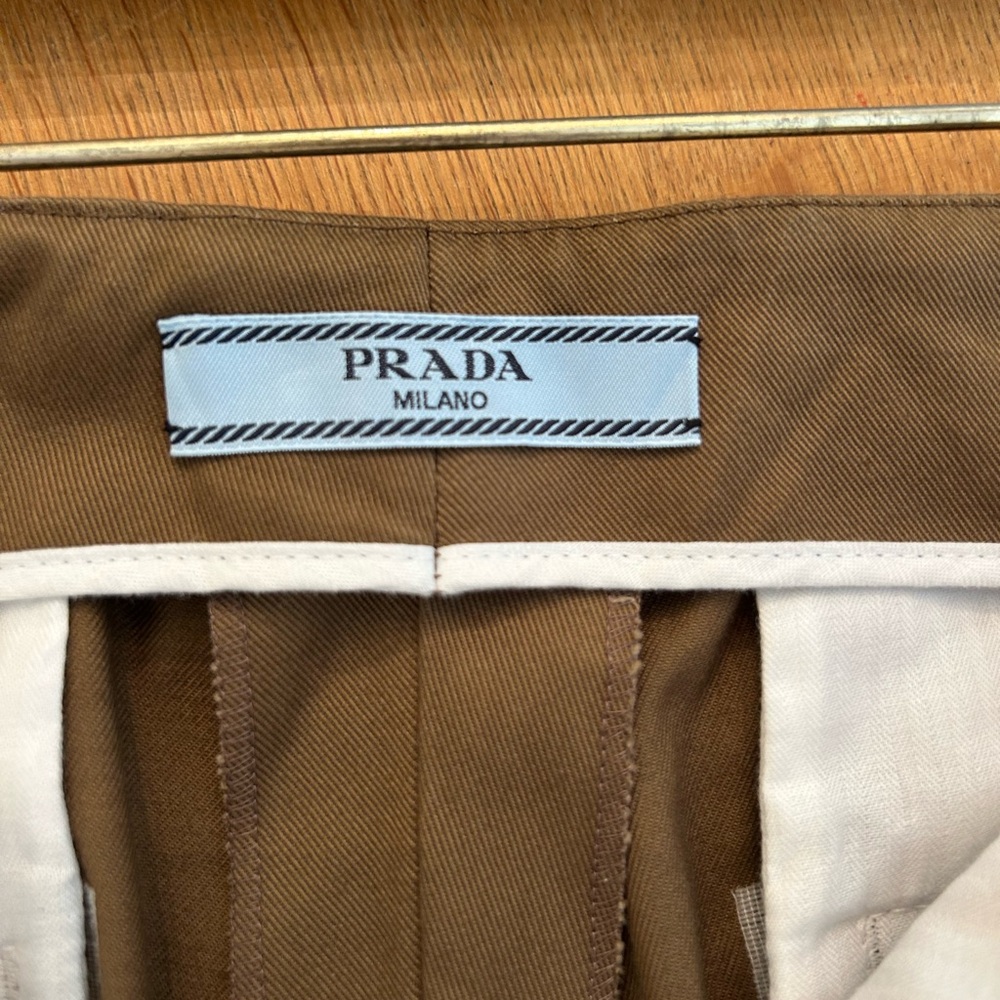 Prada Cotton Stretch Straight Leg Pant Size 48 Italy 12 US - Picture 5 of 13